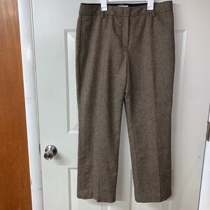 Charter Club Brown Wool Blend Classic Fit Lined Trouser Pants size 14